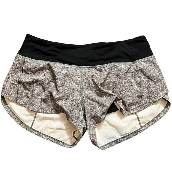 Lululemon Speed Up MR Mid Rise Short 2.5” Lined Shorts LW7ATDR Grey Size 4 - Picture 1 of 8